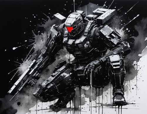 ai generated, soldier, military, warrior, army, grunge, robot, robotics, digital art