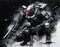 ai generated, soldier, military, warrior, army, grunge, robot, robotics, digital art