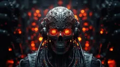 robot, cyborg, terminator, time travel, future, scifi, dystopia, horror, scary, creepy, red eyes, science fiction, skynet, technology, artificial intelligence, machine, war machine, tech, ai generated, robot, terminator, terminator, terminator, terminator, terminator, skynet, skynet, skynet