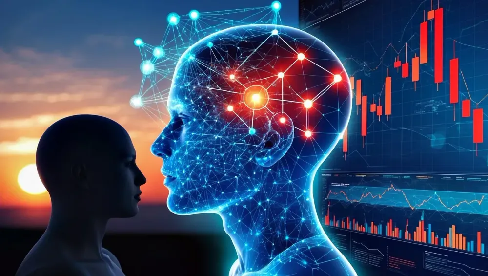 ai generated, robot, cyborg, human, artificial intelligence, technology, mysticism, computer science, machine, web, future, modern, diagram, digital, brain, data, digitization, system, stock exchange, business, finance