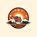 ai generated, ecommerce, shopping, cart, orange, stars, circle, shop, checkout