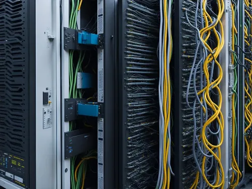 network, cable, wire, technology, connection, tech, plug, data, router, switch, patch, internet, firewall, signal, ai generated