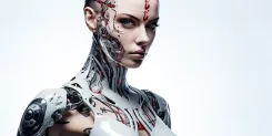 ai generated, woman, robot, cyborg, android, robotics, futuristic, technology, fantasy, sci-fi, face, machine, mystical, cyberpunk, terminator, digital, science fiction, future