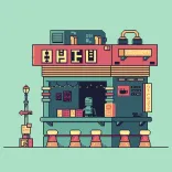 pixel art, pixel, retro, lofi, video game, store, shop, sci-fi, robot, robotic, pixel art, pixel art, pixel art, lofi, lofi, lofi, lofi, lofi