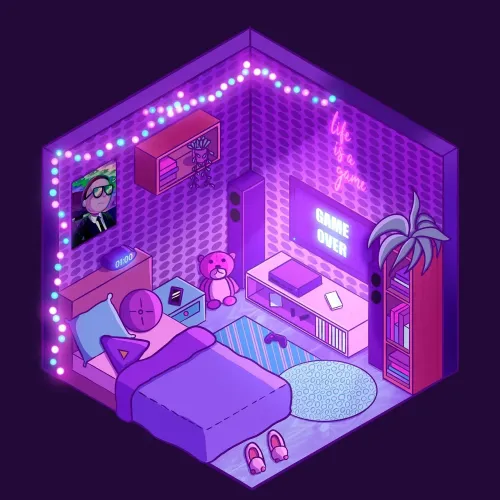 cat, pet, room, home, gamer, gaming, game over, bedroom, animal, chill, pink