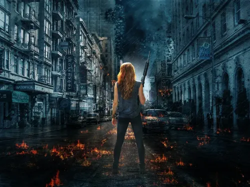 people, adult, woman, street, outdoors, city, dark, war, apocalypse, blue city, blue dark, blue street, blue war, war, war, war, war, apocalypse, apocalypse, apocalypse, apocalypse, apocalypse