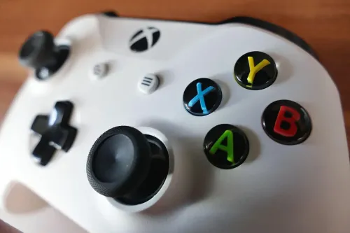 x box, console, joypad, activity, blue, button, colour, computer, control, controller, electrical, entertainment, equipment, finger, fun, game, game pad, gaming, hand, handheld, holding, joy, arcade, joystick, leisure, pad, peripheral, plastic, play, play button, push, white, player, media, x-box one, toys, electronics, tech, technology, x box, x box, x box, x box, x box, joystick, joystick, tech