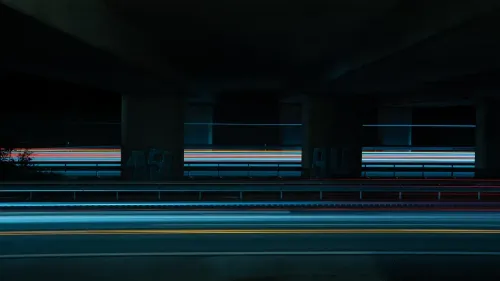 long exposure, light trails, car wallpapers, car, speed, movement, dark, cyberpunk, futuristic, technology