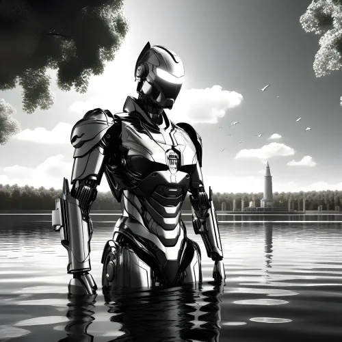 cyber robot, cyborg, futuristic, technology, hacker, future, android, digital, robot, scifi, conflict, machine, science, ai generated