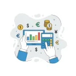 financial analytics, business finance, money management, data analysis, accounting illustration, financial dashboard, budget planning, investment concept, flat illustration style, business growth, financial report, online banking, statistics illustration, fintech concept, profit analysis, digital finance, economy concept, financial planning, modern illustration, business strategy, revenue growth, financial technology, cash flow, finance management, ai generated