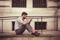 brown leather shoes, man, earphones, fashion, male, model, person, smartphone, leisure, sitting, urban, brown city, brown phone, brown fashion, brown mobile, brown model, brown shoes, brown smartphone, brown telephone, earphones, smartphone, smartphone, smartphone, smartphone, smartphone