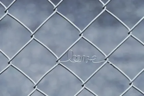 love, wire, fence, in love, heart, locked in, wire mesh, grid, metal, closed, love, love, love, love, love, fence, heart