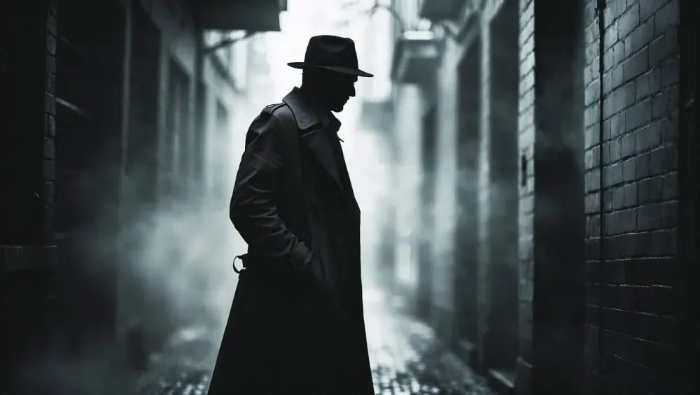 ai generated, spy, detective, agent, gangster, crime, surveillance, mafia, police, secret, man, movies, investigation, hat, security, cop, espionage