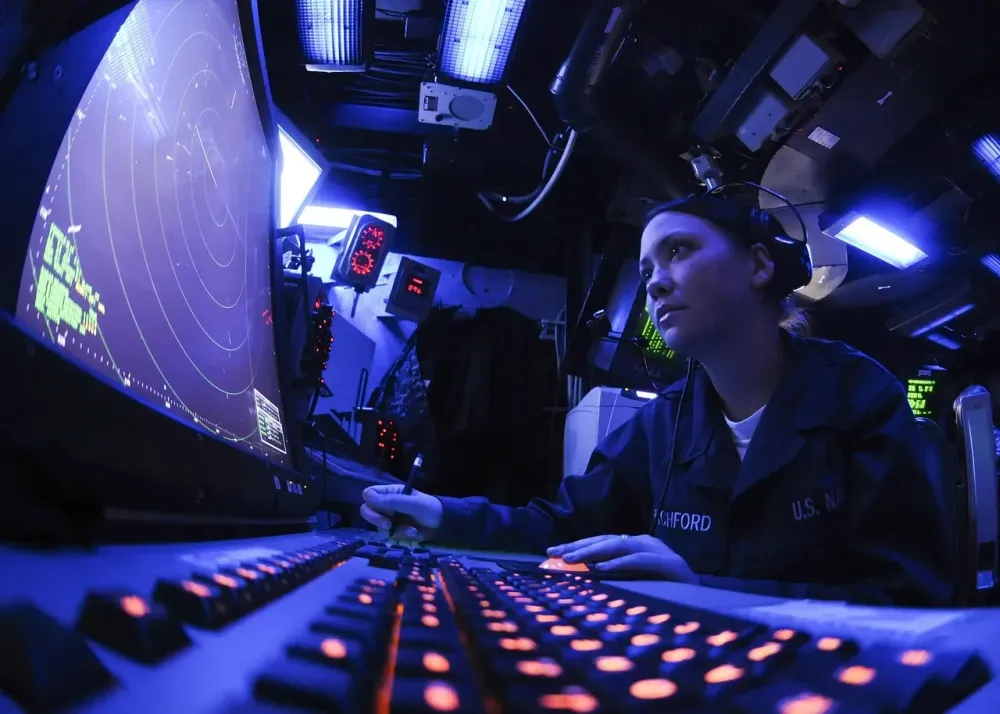 sailor, us navy, radar technician, screen, controls, ship, military, inside, interior, blue interior, sailor, us navy, us navy, us navy, us navy, us navy