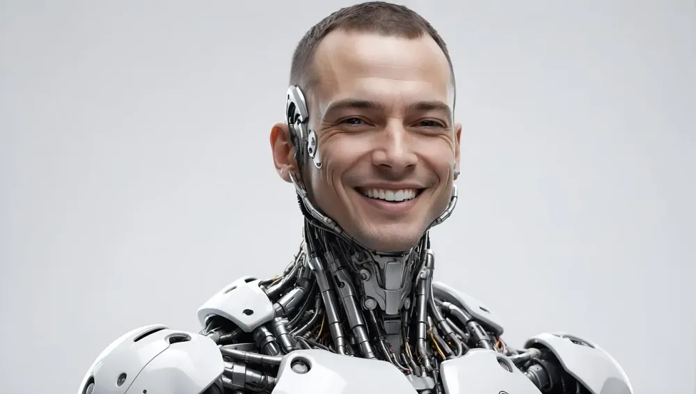 ai generated, robot, cyborg, android, robotics, binary, code, artificial intelligence, science fiction, digitization, future