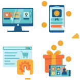 computer, phone, browser, screen, online, shopping, present, gift