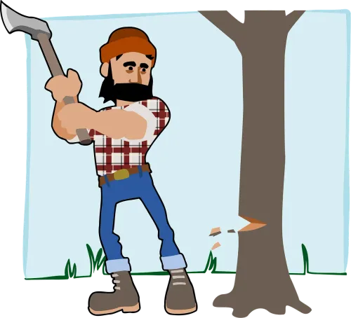lumber, lumberjack, axe, beard, forest, job, profession, tree, wood, woodcutter, man, person, strong, nature, male