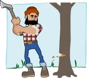 lumber, lumberjack, axe, beard, forest, job, profession, tree, wood, woodcutter, man, person, strong, nature, male