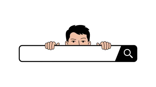 search bar, animation, cartoon, man, curious, cartoon character, comic, secret, mysterious, browser, internet, search, window, face, peeking, design, technology, icon