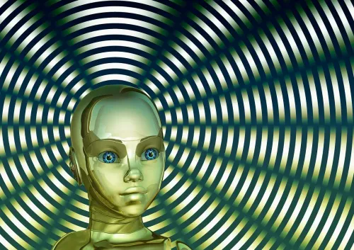 head, face, robot, waves, lines, circle, send, receive, internet, world wide web, www, digital, computer science, communication, lan, wlan, web, network, computer, server, transfer, networking, worldwide