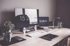 home office, computer, desk, display, iphone, keyboard, laptop, luxury, macbook, modern, organized, table, tablet, technology, work place, home office, computer, computer, computer, computer, desk, laptop, technology, technology, technology, technology, technology