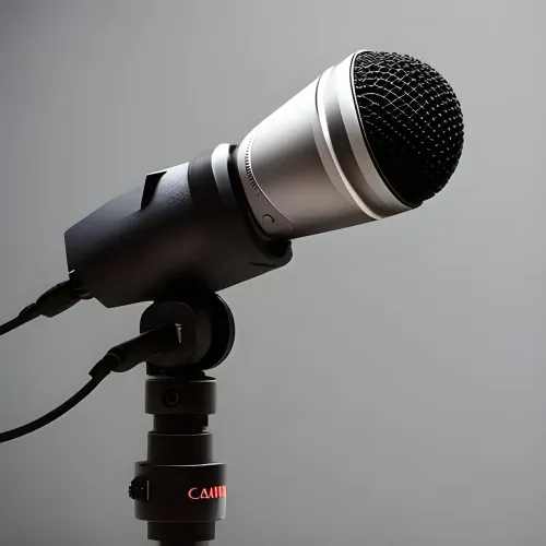 ai generated, microphone, talk, podcast, audio, radio, interview, communication