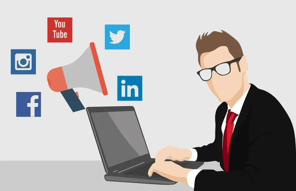 social, media, social media, social media marketing, social networking, business, man, marketeer, communication, internet, technology, web, marketing, ideas, office, laptop, megaphone, share, megaphone, megaphone, megaphone, megaphone, megaphone